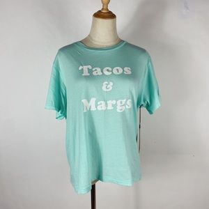 NWT WILDFOX Tacos & Margs Happy Hour Keke Tee L
